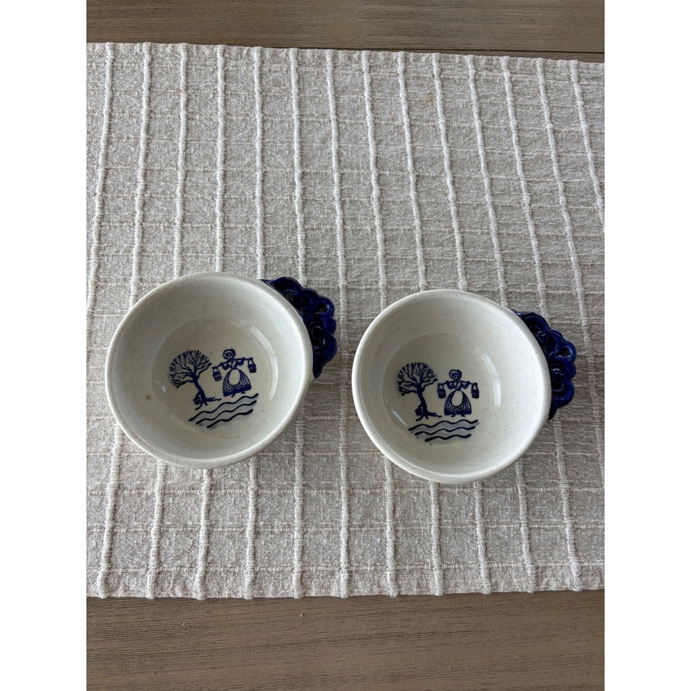 Set of 2 Metlox Poppytrail soup bowl in the Homestead Provincial Blue 5"